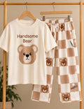 Handsome Bear Printed Pajama Night Suit