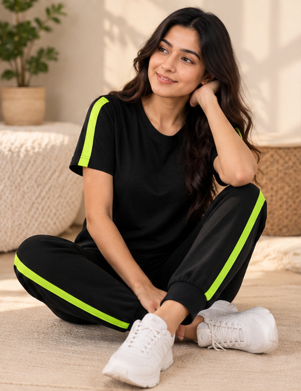 GREEN BLACK GYM SUIT