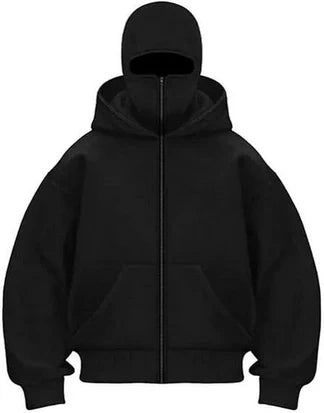 Balaclava Ninja Hoodie in Black