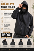 Balaclava Ninja Hoodie in Black