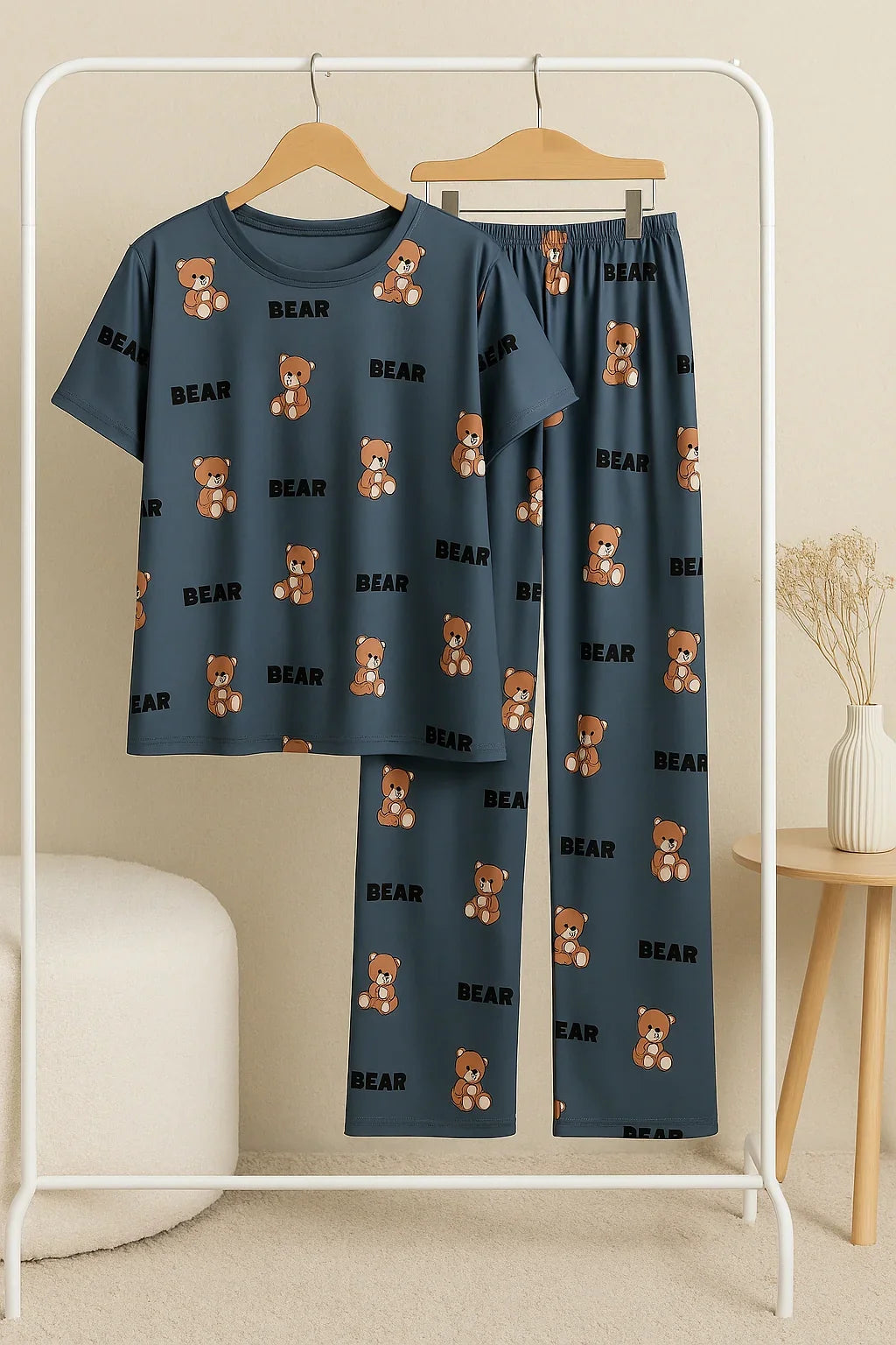 GRAY COZY BEAR HUG